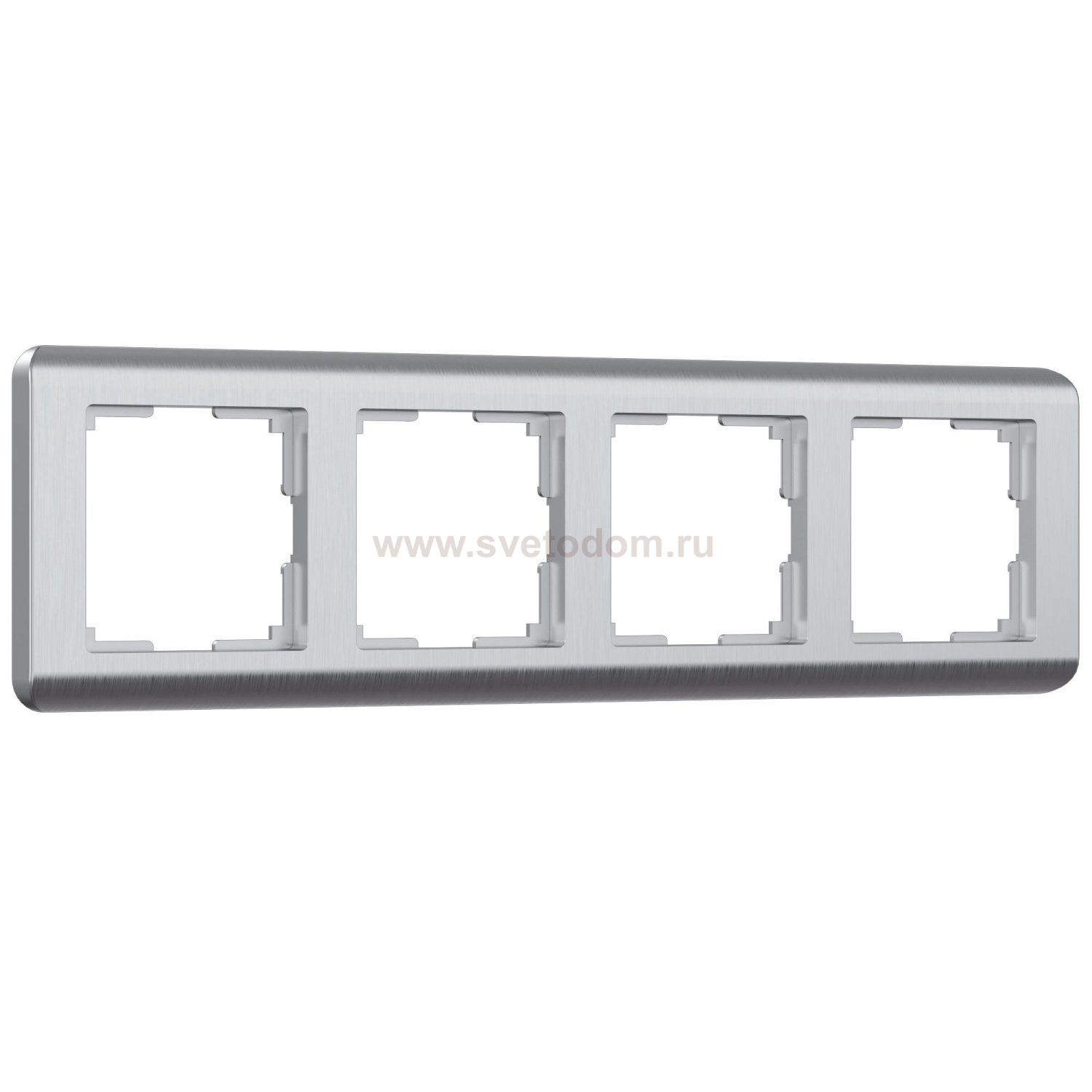 Рамка из поликарбоната на 4 поста Stream серебряный W0042106