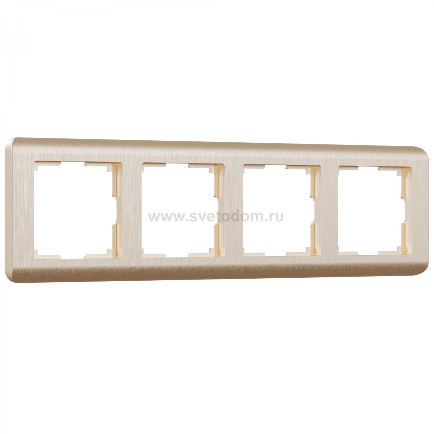 Рамка из поликарбоната на 4 поста Stream шампань W0042111