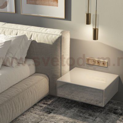 Рамка из поликарбоната на 4 поста Stream шампань W0042111