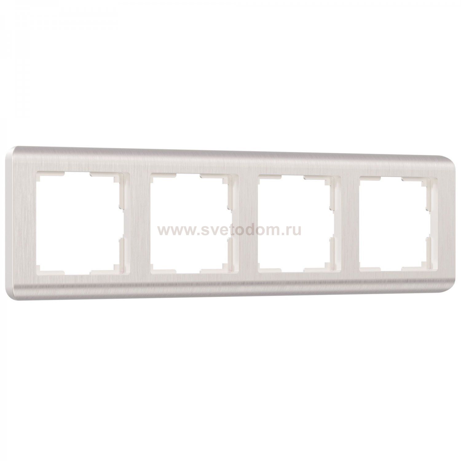 Рамка из поликарбоната на 4 поста Stream перламутровый W0042113