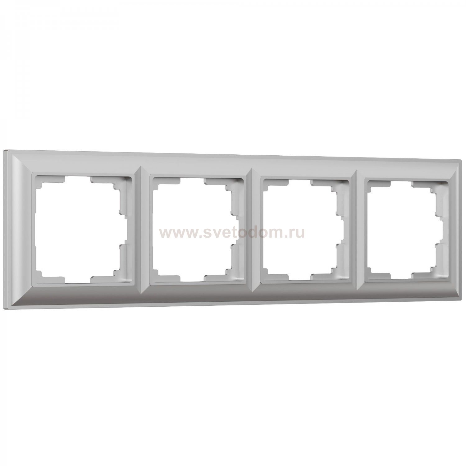 Рамка из поликарбоната на 4 поста Fiore серебряный W0042206