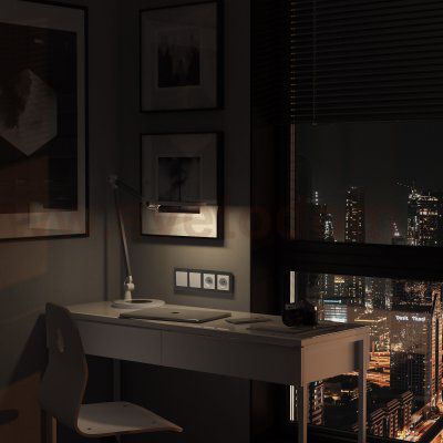 Рамка из акрила на 4 поста Acrylic графит W0042704