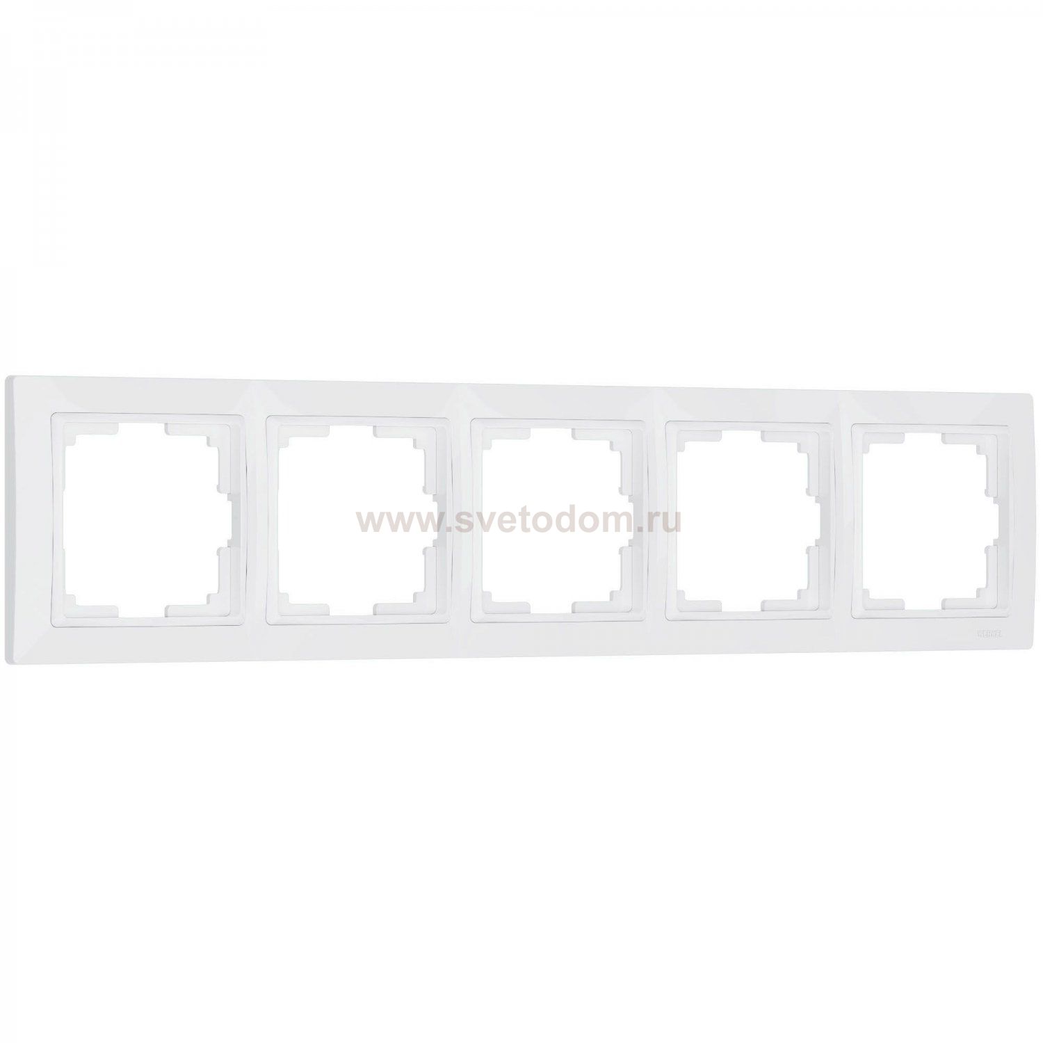 Рамка из поликарбоната на 5 постов Snabb Basic белый W0052001