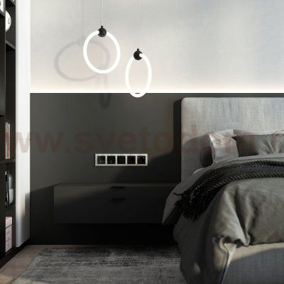 Рамка из поликарбоната на 5 постов Snabb Basic белый W0052001