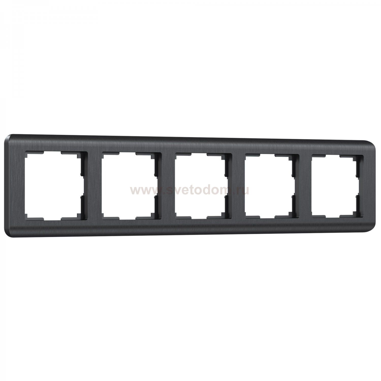 Рамка из поликарбоната на 5 постов Stream графит W0052104