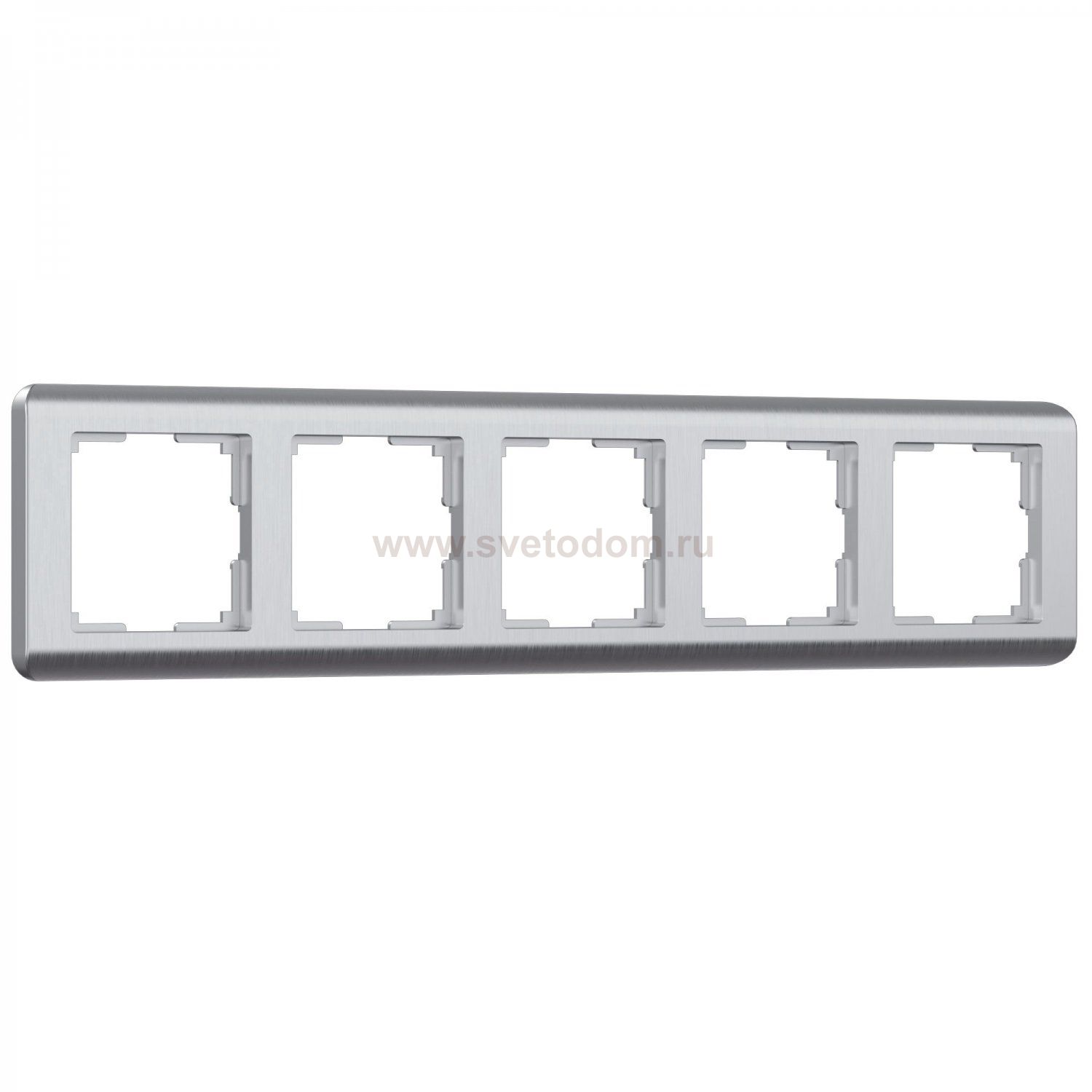 Рамка из поликарбоната на 5 постов Stream серебряный W0052106