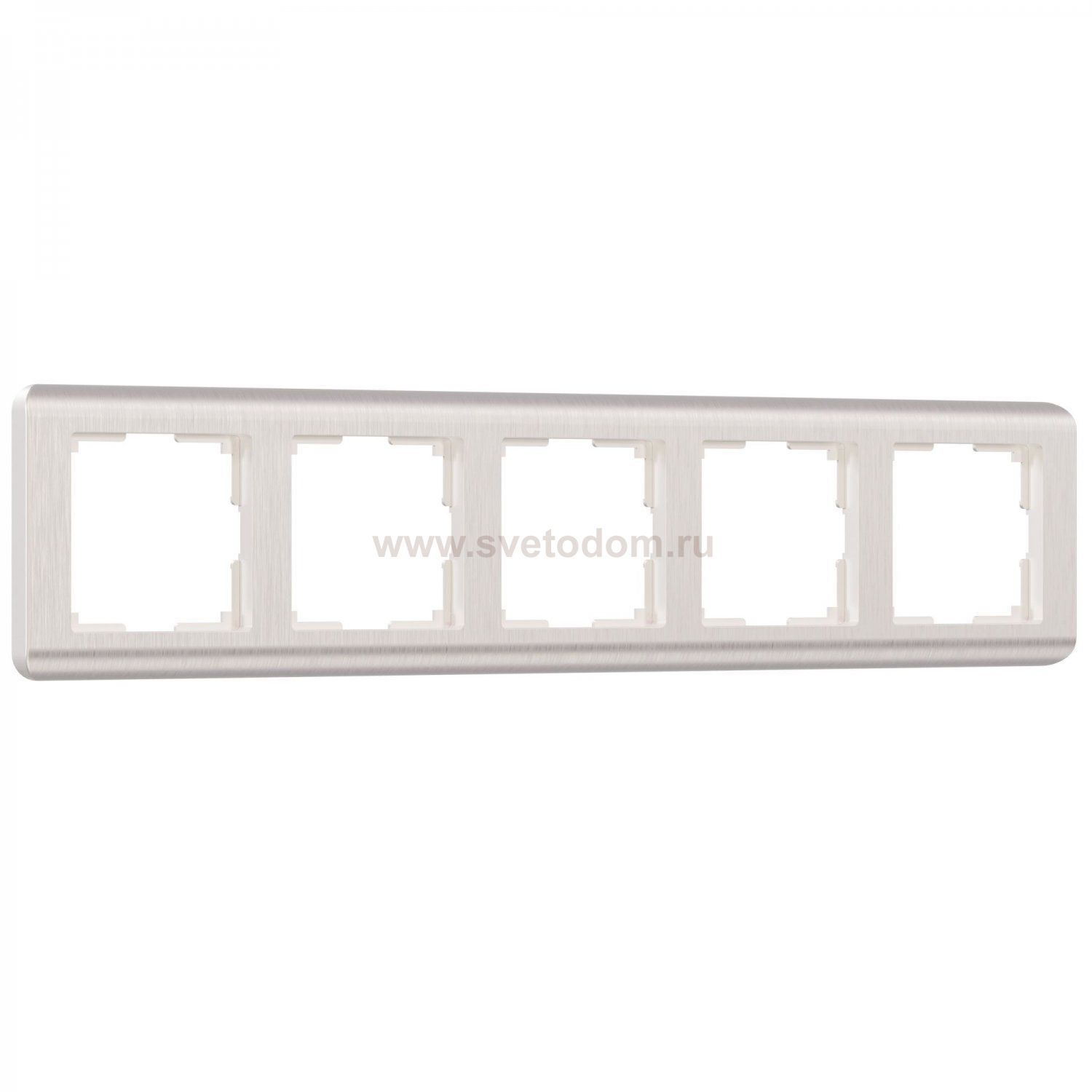 Рамка из поликарбоната на 5 постов Stream перламутровый W0052113