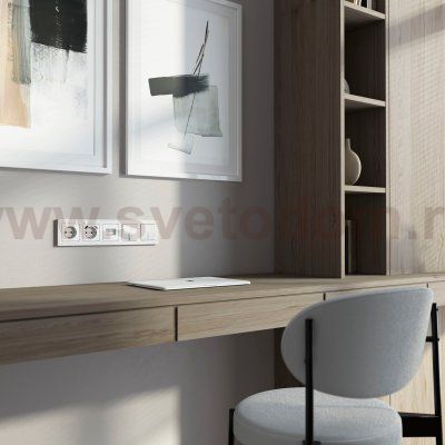 Рамка из поликарбоната на 5 постов Hammer белый W0052401