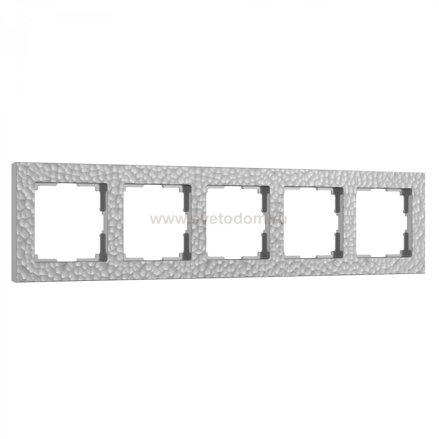 Рамка из поликарбоната на 5 постов Hammer серебряный W0052406