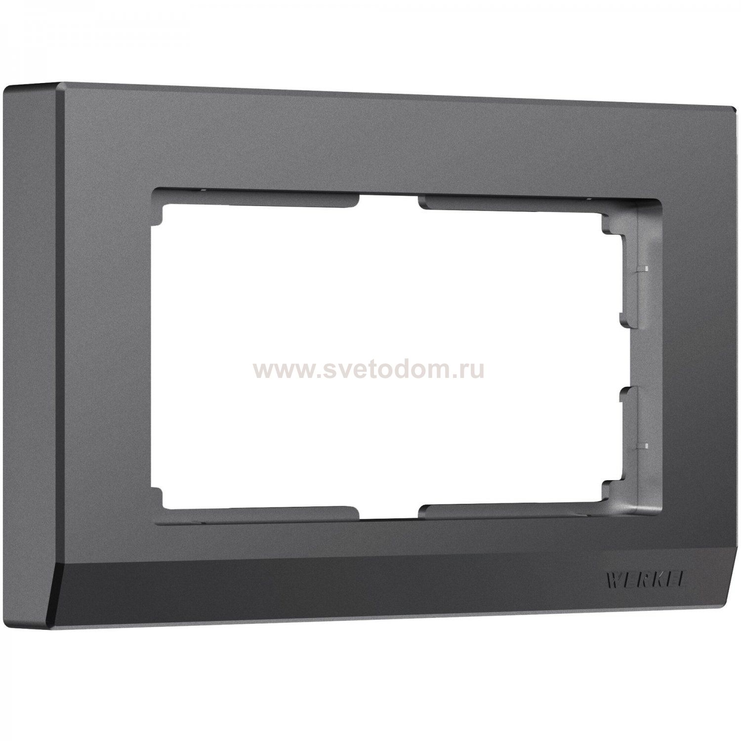 Рамка из поликарбоната для двойной розетки Stark графит матовый W0081864