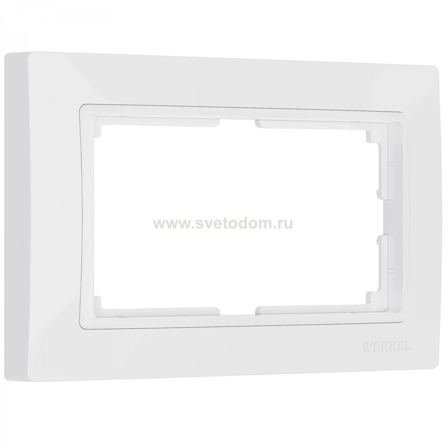 Рамка из поликарбоната для двойной розетки Snabb Basic белый W0082001