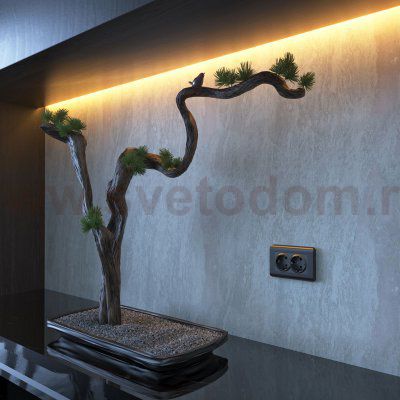 Рамка из поликарбоната для двойной розетки Stream графит W0082104