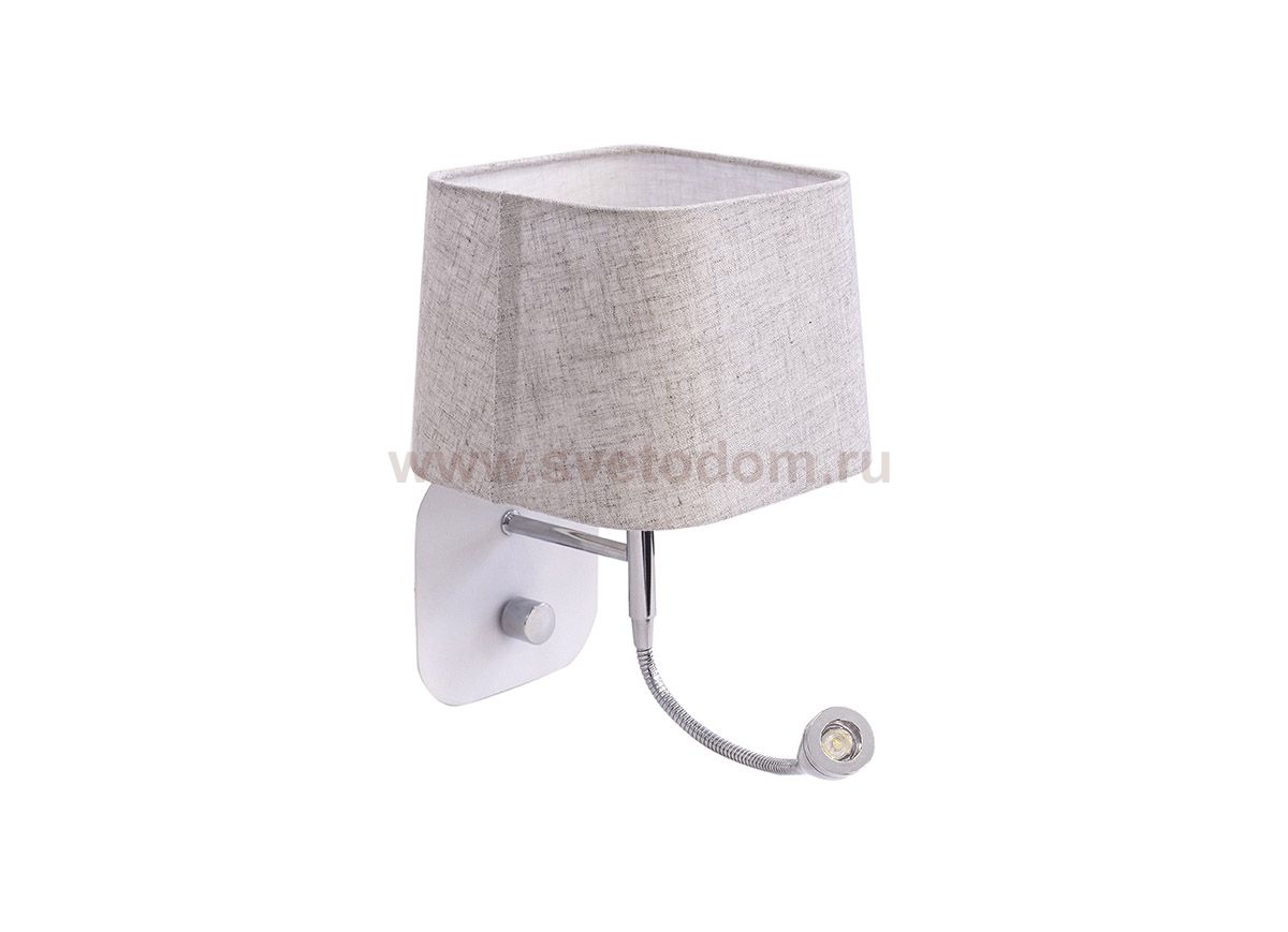 Donolux Бра, абажур черного цвета, шир 18 см, выс 30 см, вын 22 см, 1хЕ27 60W+1xLED 1W 3000K, цвет а