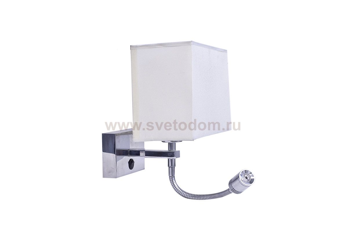 Donolux Бра, абажур бежевого цвета, шир 28 см, выс 25 см, вын 29 см, 1хЕ27 40W+1xLED 1,5W 3000K, цве