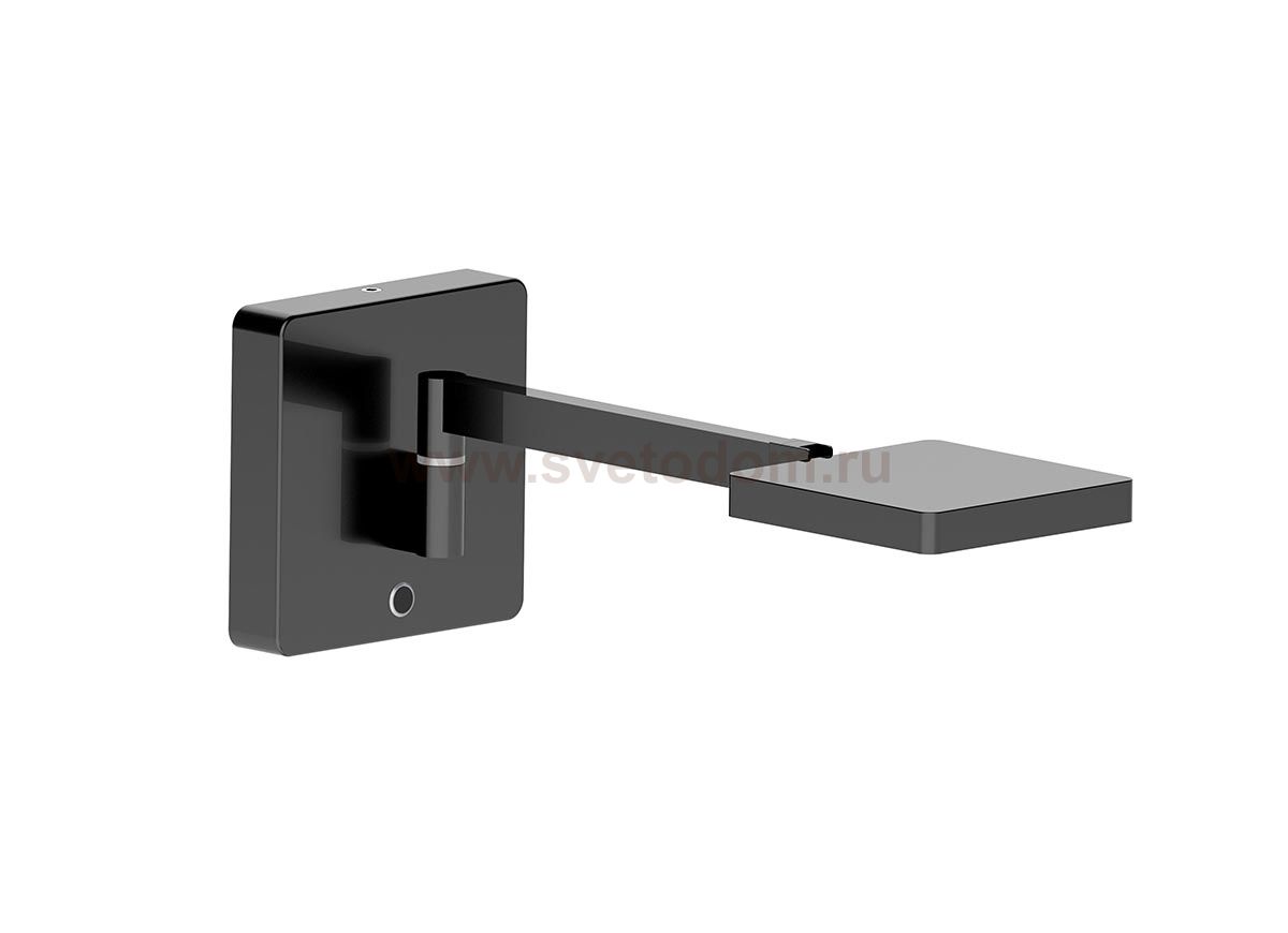 Donolux бра, 10 Ватт, 800 Lm, 3000К, черный анодированный алюминий, сенсорный выключатель с USB порт