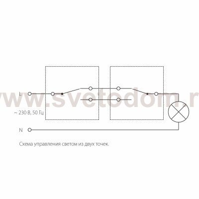 Выключатель одноклавишный проходной черный матовый W1112008