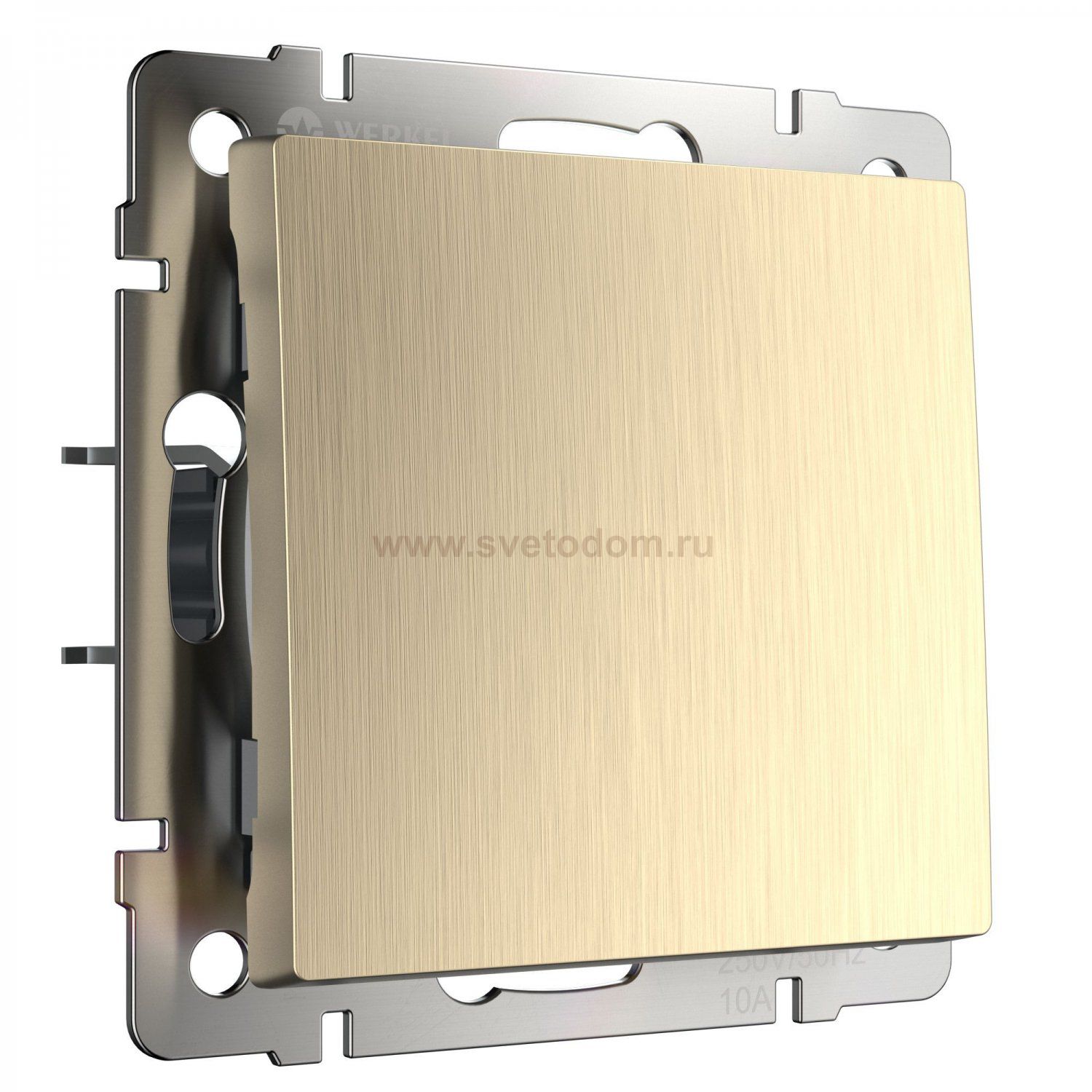 Выключатель одноклавишный проходной (шампань рифленый) W1112010