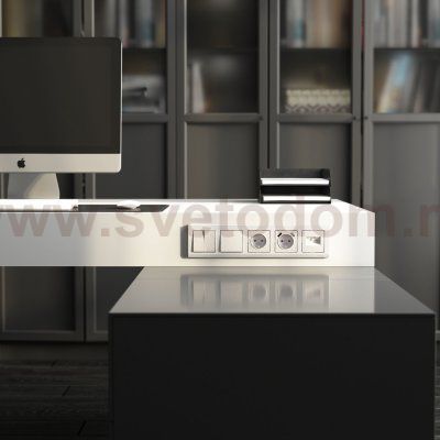 Выключатель одноклавишный проходной (перламутровый рифленый) W1112013