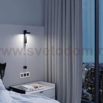 Выключатель одноклавишный проходной с подсветкой (графит акрил) W1112144