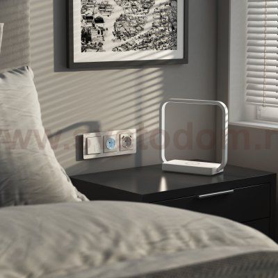 Выключатель одноклавишный проходной с подсветкой (белый матовый) W1112161