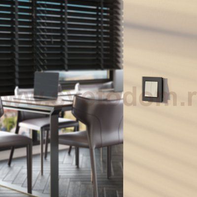 Выключатель двухклавишный с самовозвратом (слоновая кость) W1122403