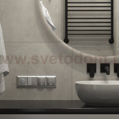 Терморегулятор электромеханический для теплого пола серебряный W1151106