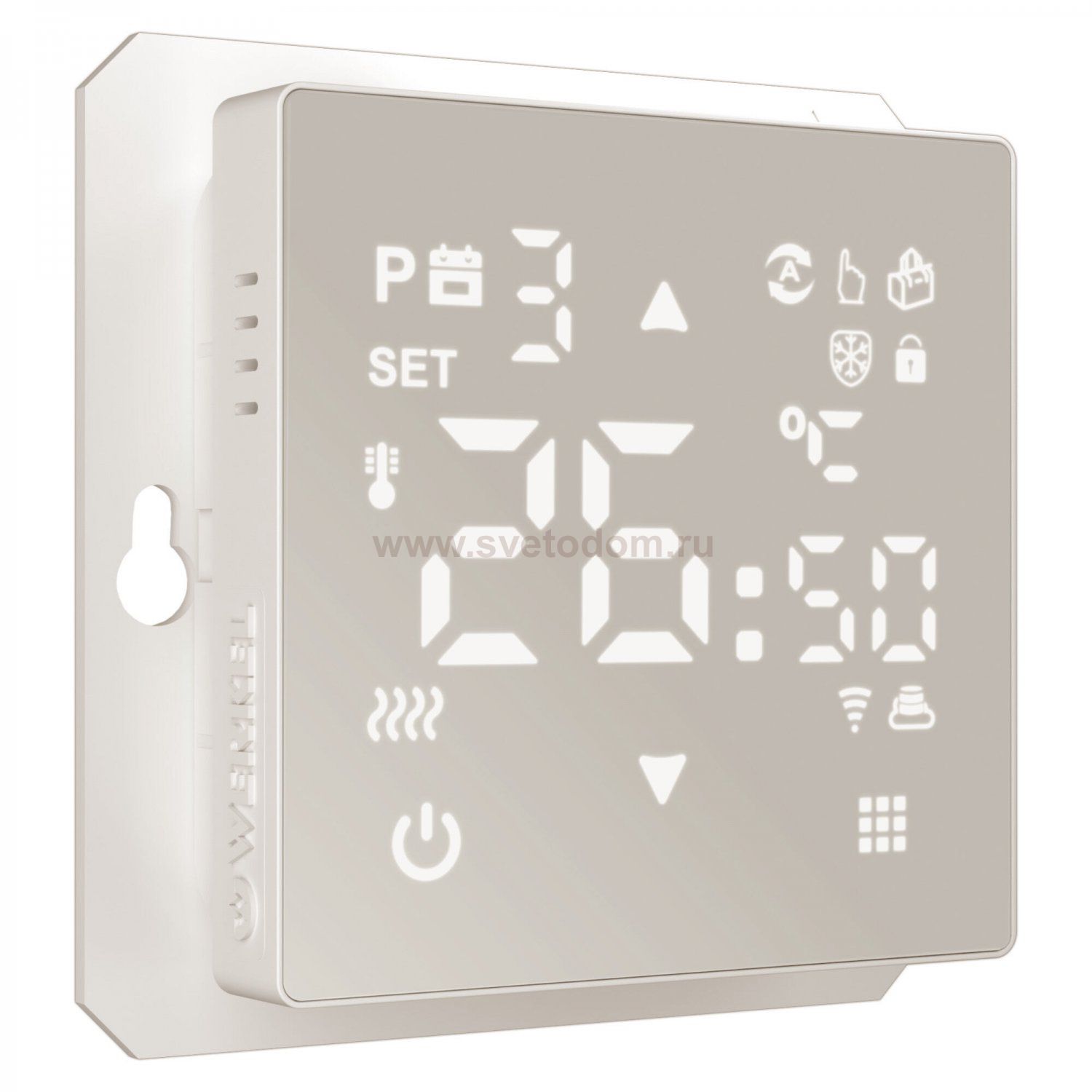 Умный сенсорный терморегулятор  для теплого пола дымчатый W1151217