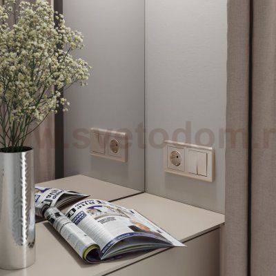 Розетка с заземлением (шампань рифленый) W1171010