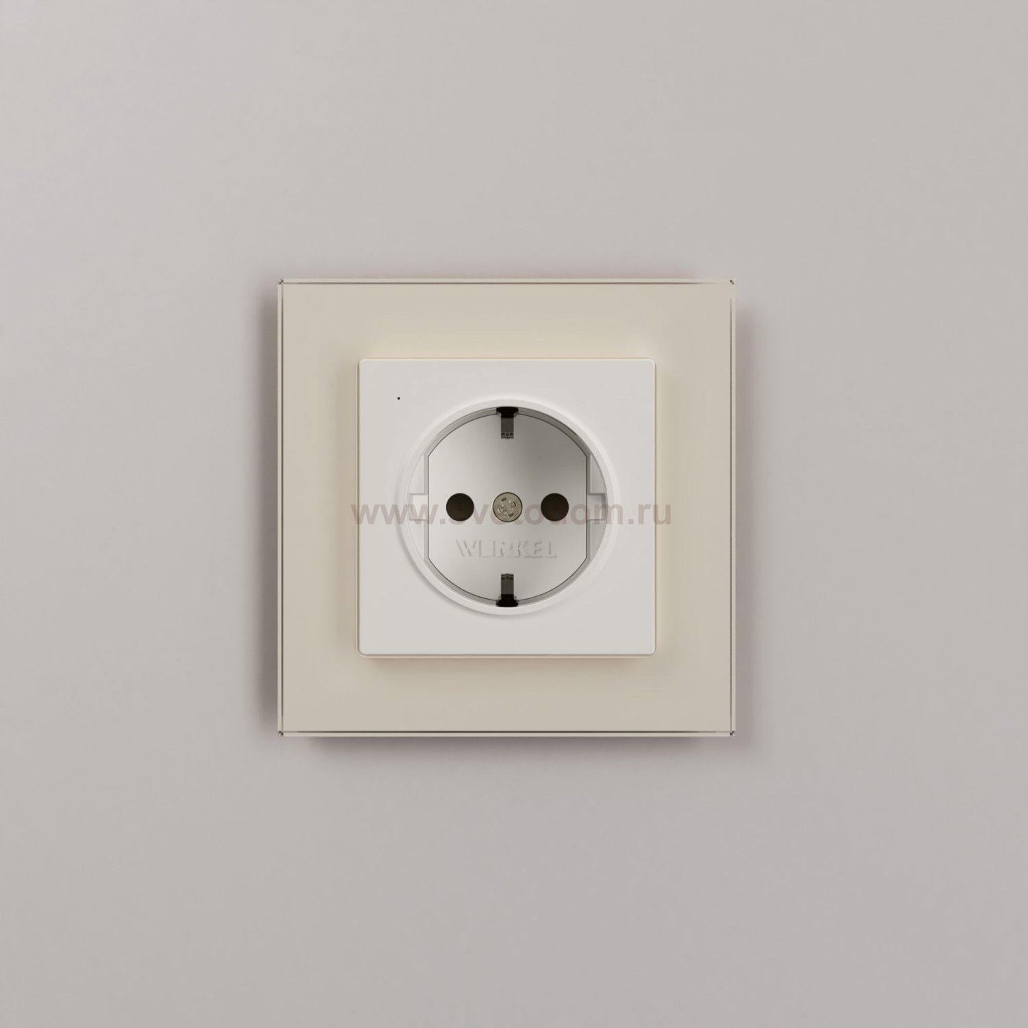 Розетка с подсветкой W (айвори матовый) W1171462