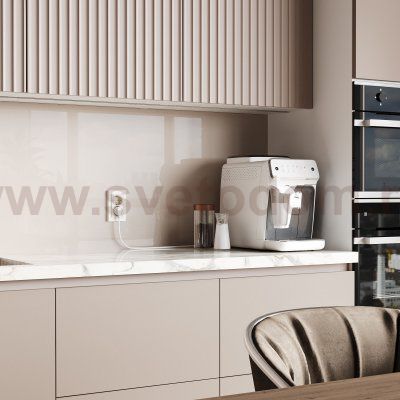 Розетка двойная с заземлением (айвори матовый) W1172062