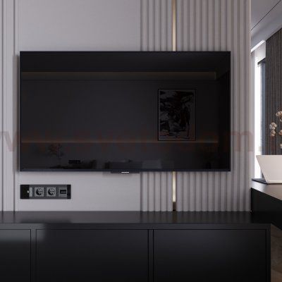 ТВ-розетка оконечная (черный акрил) W1183048