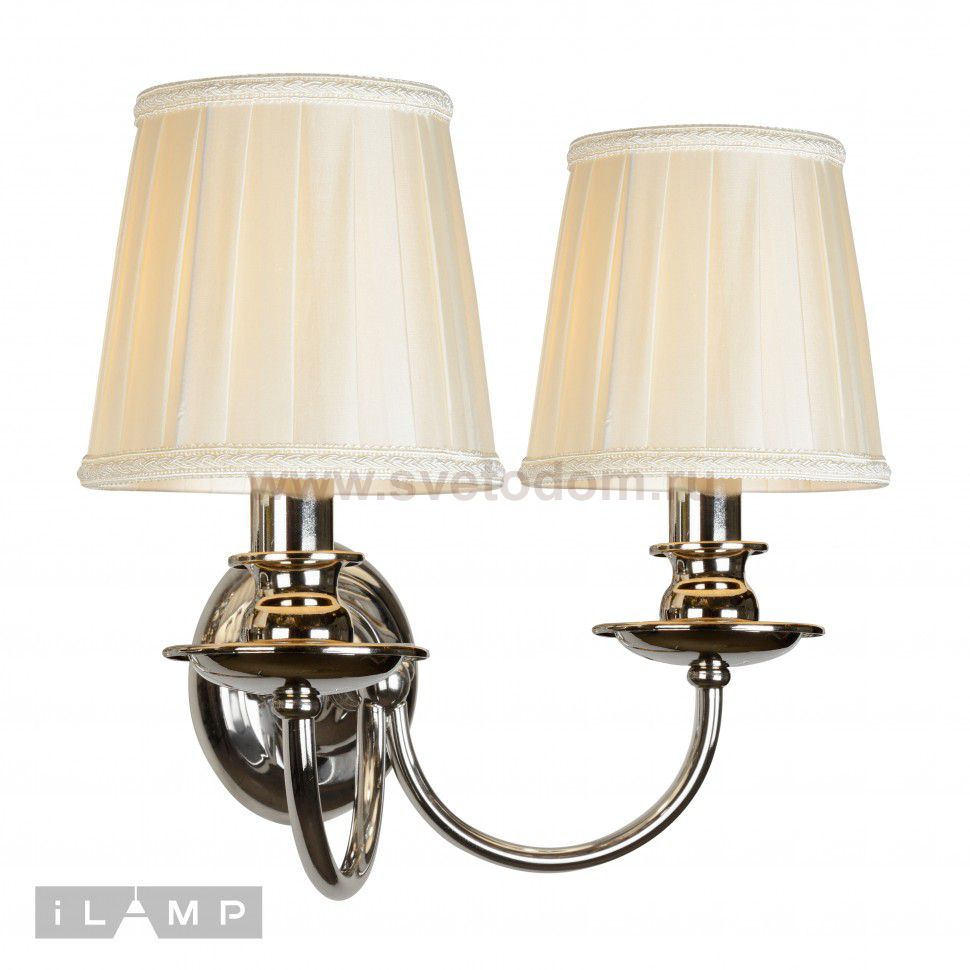 Настенный светильник iLamp Armonia W2510-2 Никель+беж