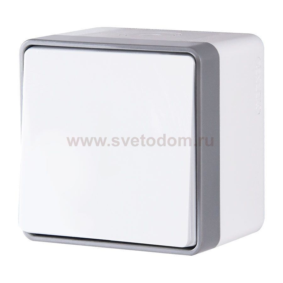 Выключатель одноклавишный влагозащищенный Gallant белый W5010201