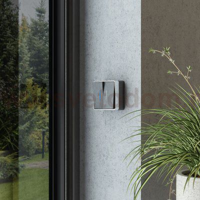 Выключатель двухклавишный с подсветкой Gallant графит рифленый W5020104