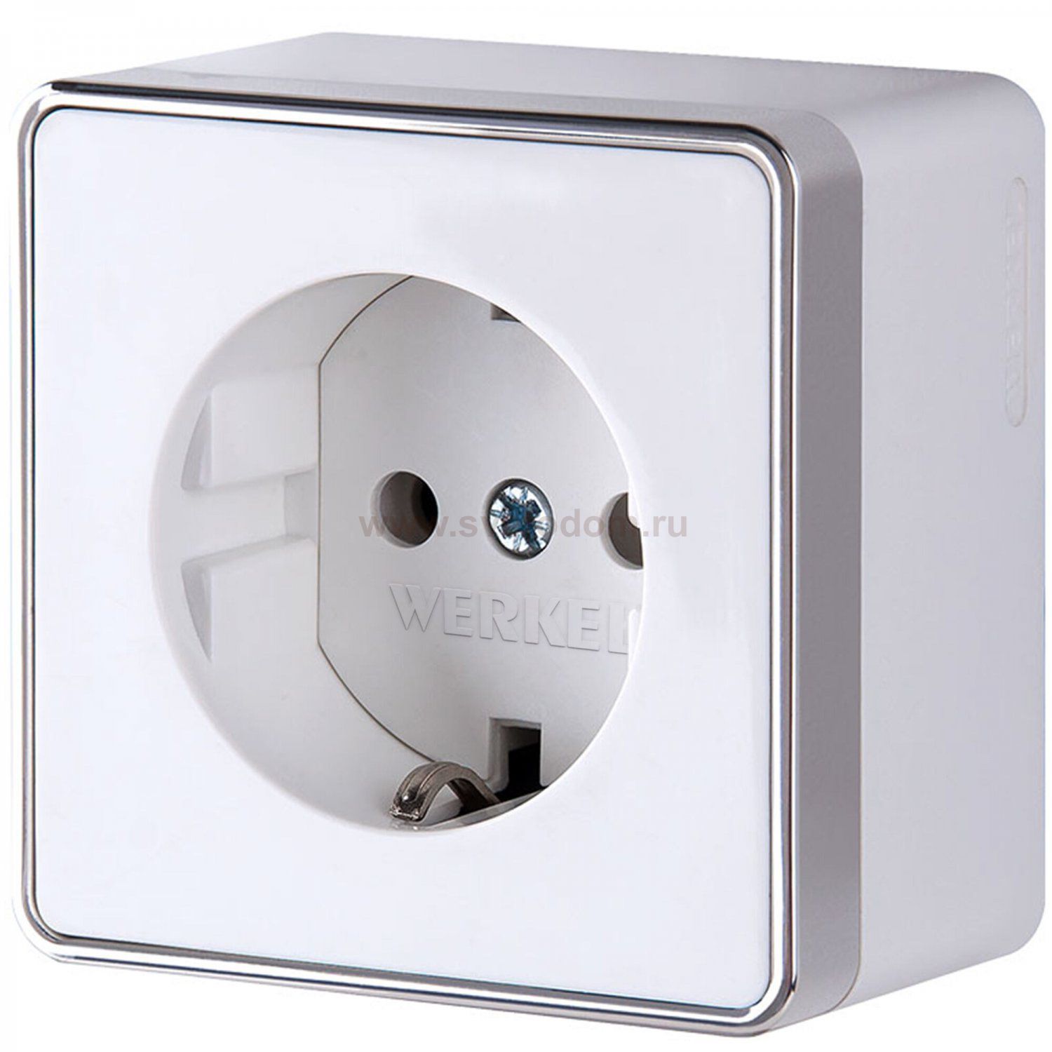 Розетка с заземлением Gallant белая W5071001