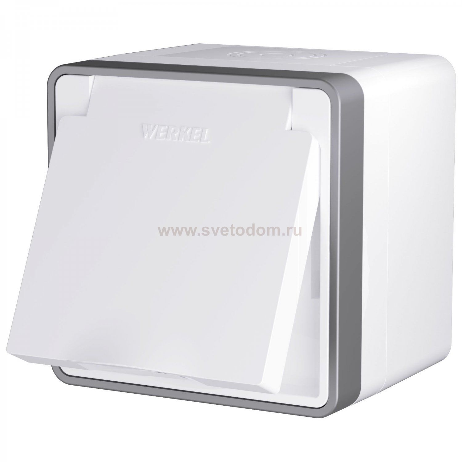 Розетка влагозащ. с зазем. с защит. крышкой и шторками Gallant белая W5071201