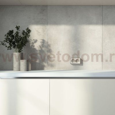 Розетка двойная с заземлением Gallant слоновая кость W5072103