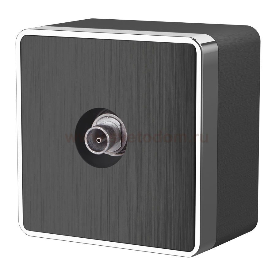 ТВ-розетка оконечная Gallant графит рифленый W5083004