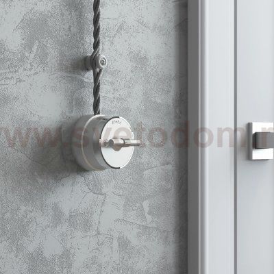 Переключатель/выключатель одноклавишный Vintage серебро матовый/хром W5812054