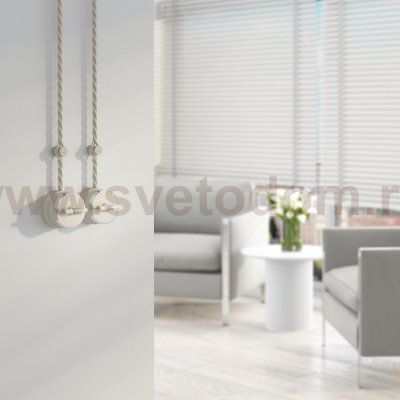 Переключатель/выключатель одноклавишный Vintage слоновая кость матовый/хром W5812055