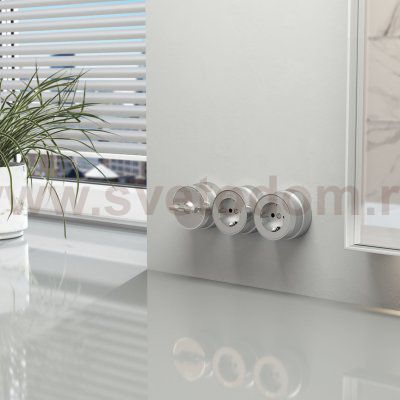 Выключатель на 4 положения двухклавишный Vintage серебро матовый/хром W5822054