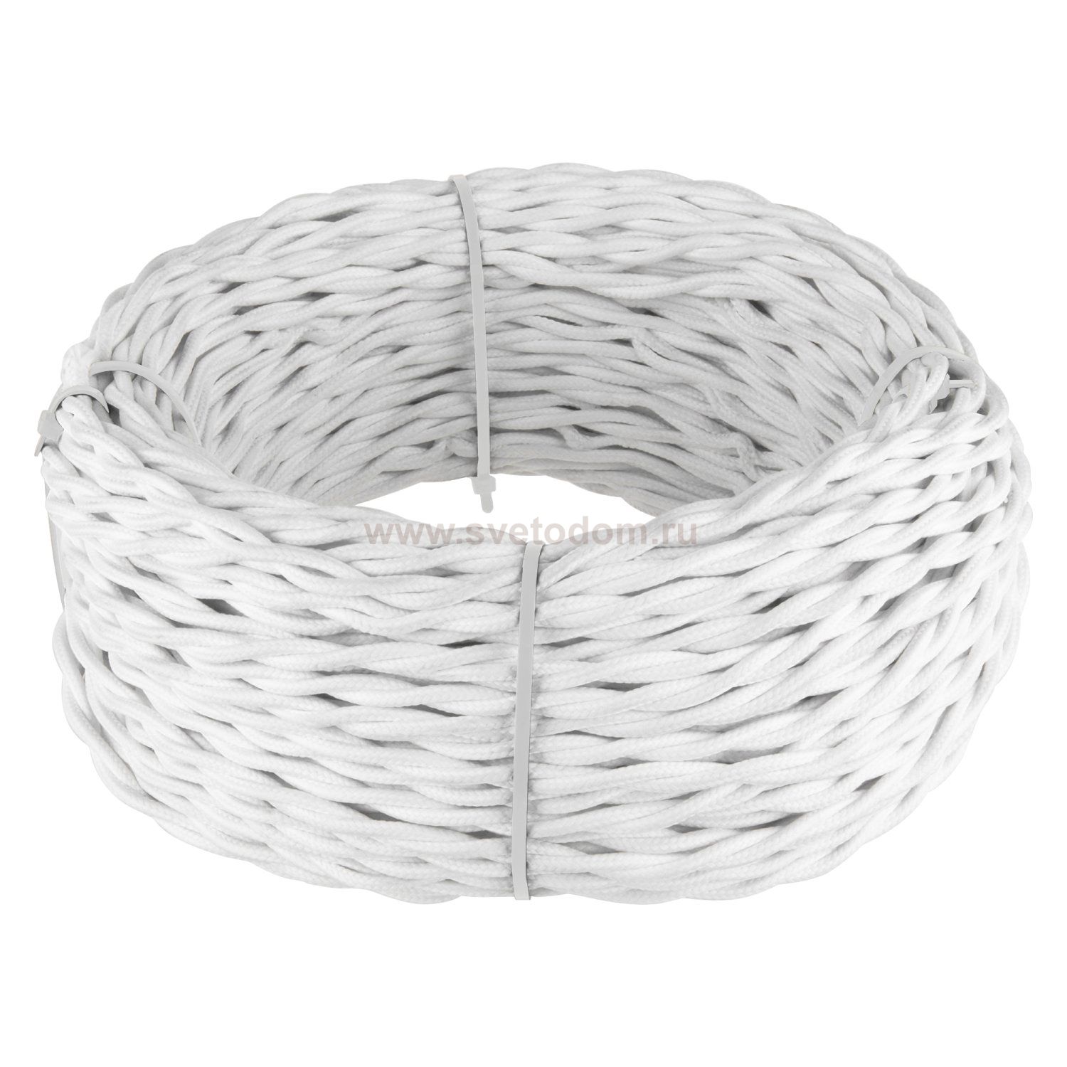 Ретро кабель витой 3х1,5 белый 20 м (под заказ) W6453201