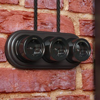 Ретро кабель витой 3х2,5 черный 50 м W6453608