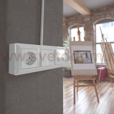 Коробка для накладного монтажа белый W8000001