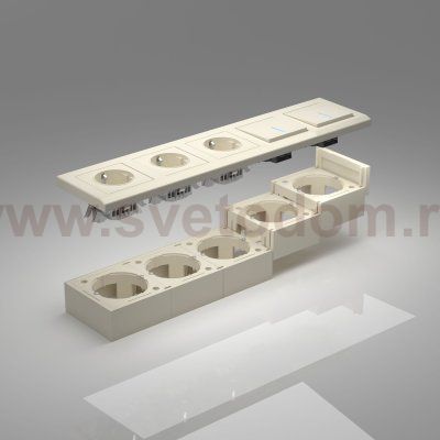 Коробка для накладного монтажа слоновая кость W8000003