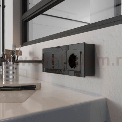 Коробка для накладного монтажа черный W8000008