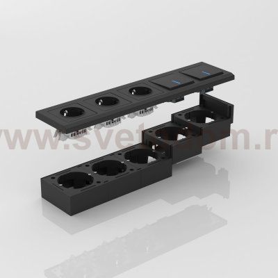 Коробка для накладного монтажа черный W8000008