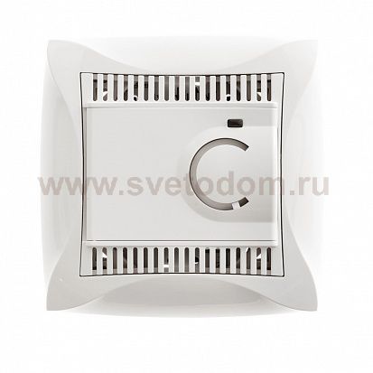 Lexel Дуэт бежевый Электронный термостат 10A для теплого пола с датчиком +5 до +50°C, в сборе (SE WDE000238)