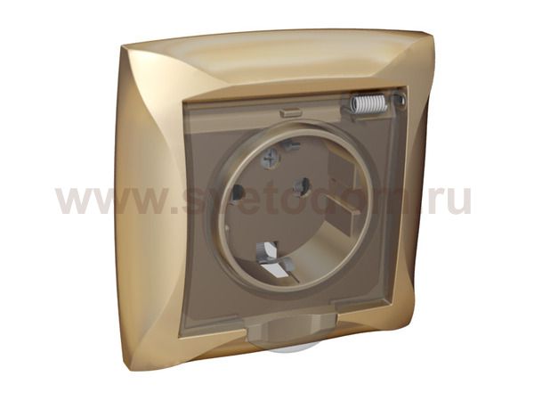 Розетка Lexel Дуэт влагозащищенная IP44 для ванной (SE WDE000448)