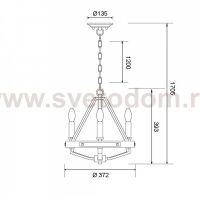 WE586.03.503 WERTMARK BRENDA светильник подвесной, E14, 3x40W